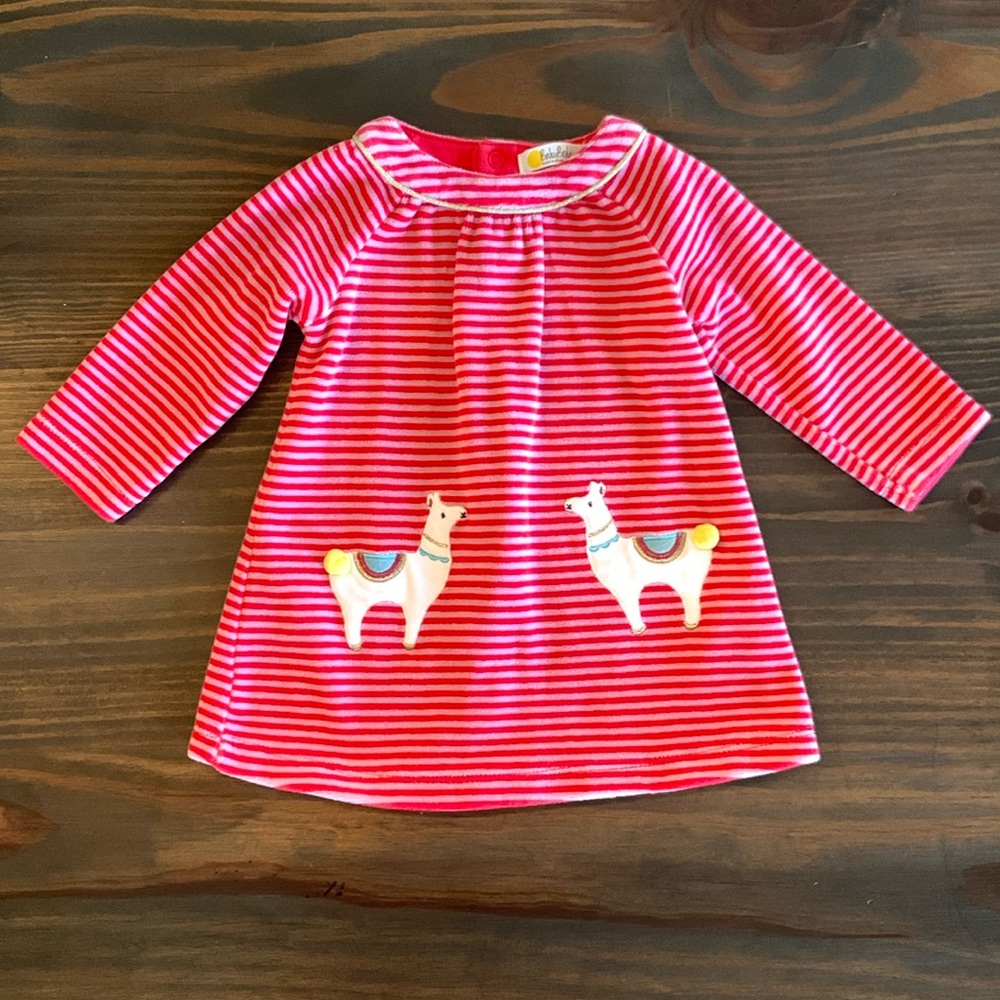 Baby Boden llama dress. 3-6mos